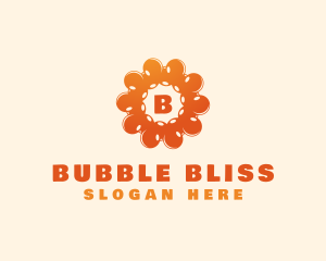 Bubbly Sun Flower logo design