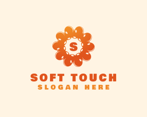 Soft - Bubbly Sun Flower logo design