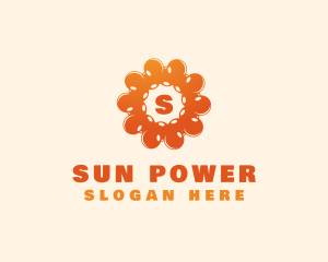 Bubbly Sun Flower logo design