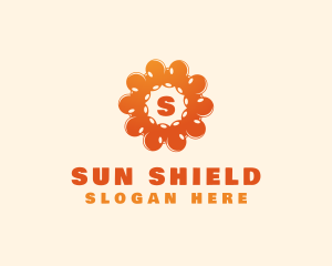 Bubbly Sun Flower logo design