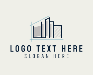 Contractor - Home Builder Blueprint logo design