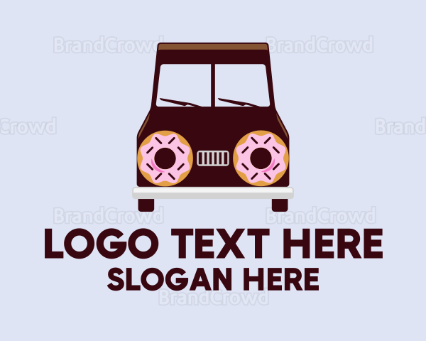 Doughnut Van Delivery Logo