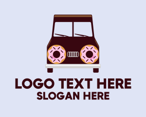 Van For Hire - Doughnut Van Delivery logo design