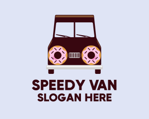 Van - Doughnut Van Delivery logo design