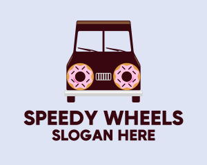 Van - Doughnut Van Delivery logo design