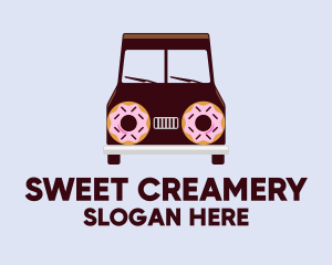 Doughnut Van Delivery logo design