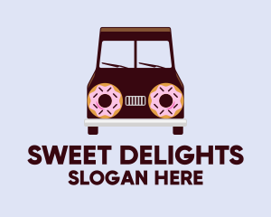 Doughnut Van Delivery logo design