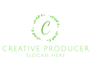 Organic Leaf  Natural Produce  logo design