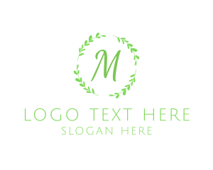 Modern - Organic Leaf  Natural Produce logo design