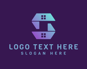 Village - Abstract Window Letter S logo design