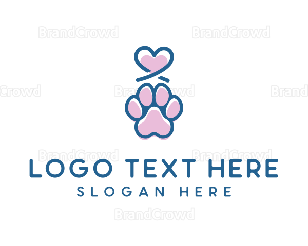 Heart Paw Pet Logo