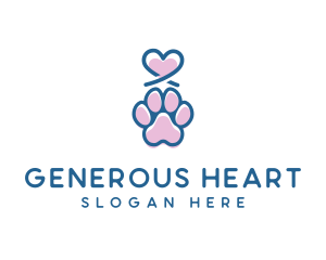 Heart Paw Pet logo design