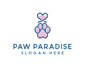 Heart Paw Pet logo design