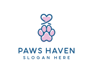 Heart Paw Pet logo design