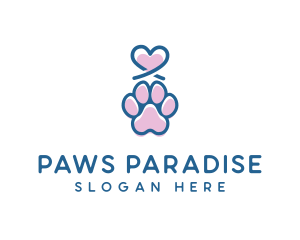 Heart Paw Pet logo design