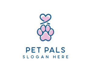 Heart Paw Pet logo design