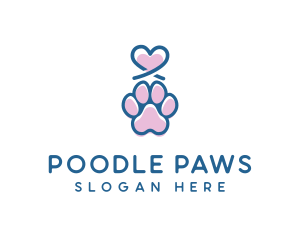 Heart Paw Pet logo design