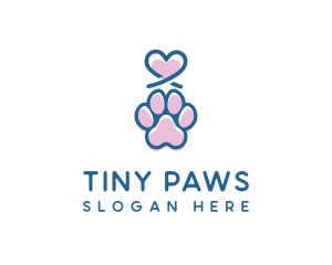Heart Paw Pet logo design