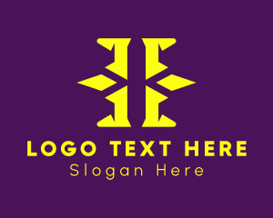 Letter H - Futuristic LetterH logo design