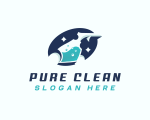 Sprayer Cleaning Janitorial logo design