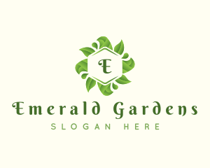 Organic Natural Leaves logo design