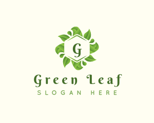 Organic Natural Leaves logo design