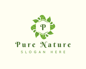 Organic Natural Leaves logo design