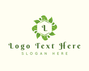 Vegan - Organic Natural Leaves logo design