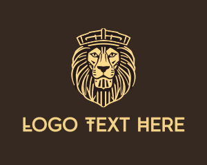 Majestic - Regal Crown Lion logo design
