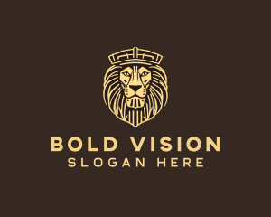 Regal Crown Lion logo design