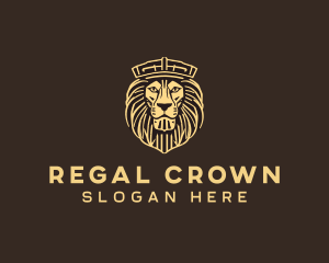 Regal Crown Lion logo design