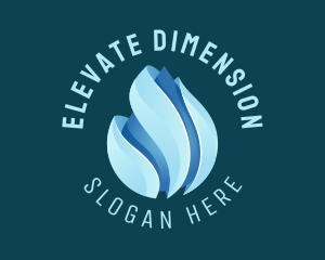 3D Water Droplet Beverage  logo design