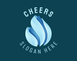 Wash - 3D Water Droplet Beverage logo design