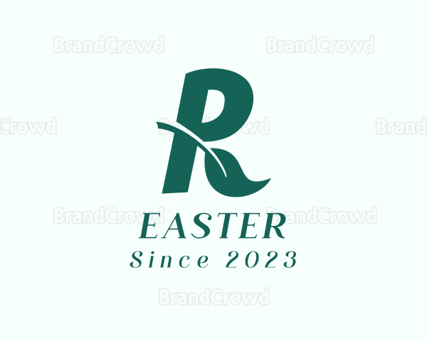 Gardening Leaf Letter R Logo