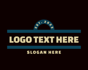 Gears - Basic Banner Wordmark logo design