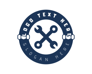 Fix - Plumber Tools Pipe Emblem logo design