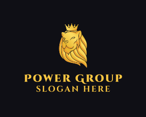 Crown - Feline Lion King logo design