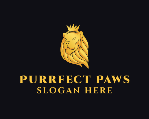Feline Lion King logo design