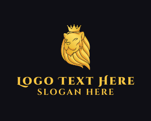 Crown - Feline Lion King logo design