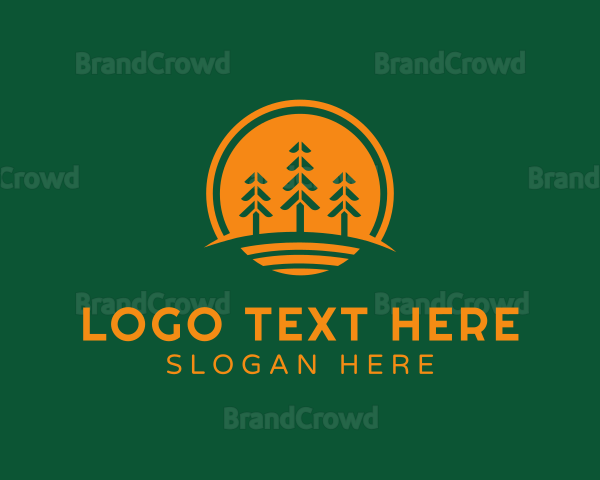 Sunset Landscaping Tree Logo