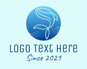 Tuna - Marine Whale Line Art logo design