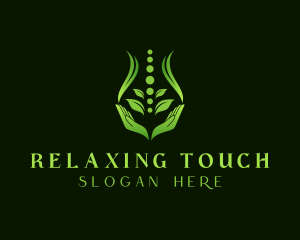 Massage - Organic Back Massage logo design
