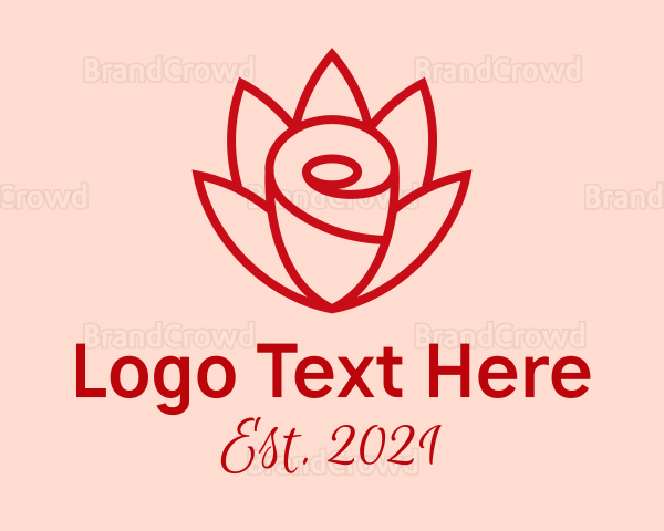Red Rose Bloom Logo