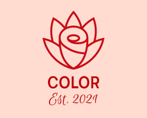 Perfume - Red Rose Bloom logo design