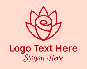 Red Rose Bloom Logo