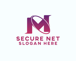 Cybersecurity - Tech Orbit Ecommerce Letter M logo design