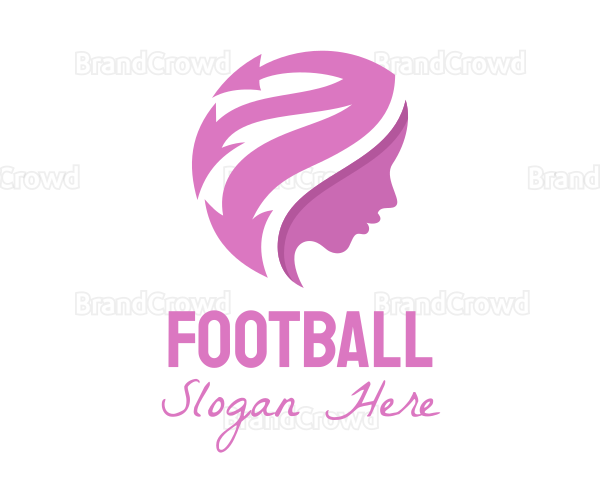 Pink Feminine Arrow Logo