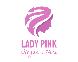 Pink Feminine Arrow logo design