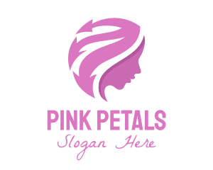 Pink Feminine Arrow logo design