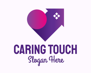 Caregiver - Purple Lovely Home logo design